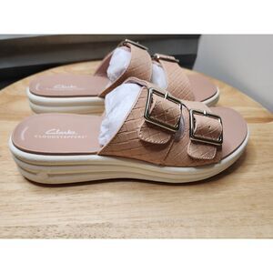 Clarks Cloudsteppers Drift Buckle Sandals Women’s 10 Peach NWT